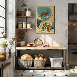 Reindeer Ski Jumping Extravaganza Poster