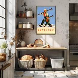 Austria Skiing Promotion Poster PosterGoat