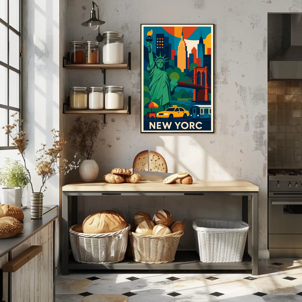 New York City Poster Vibrant Urban Artwork For Home Decor
