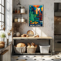 New York City Poster Vibrant Urban Artwork For Home Decor
