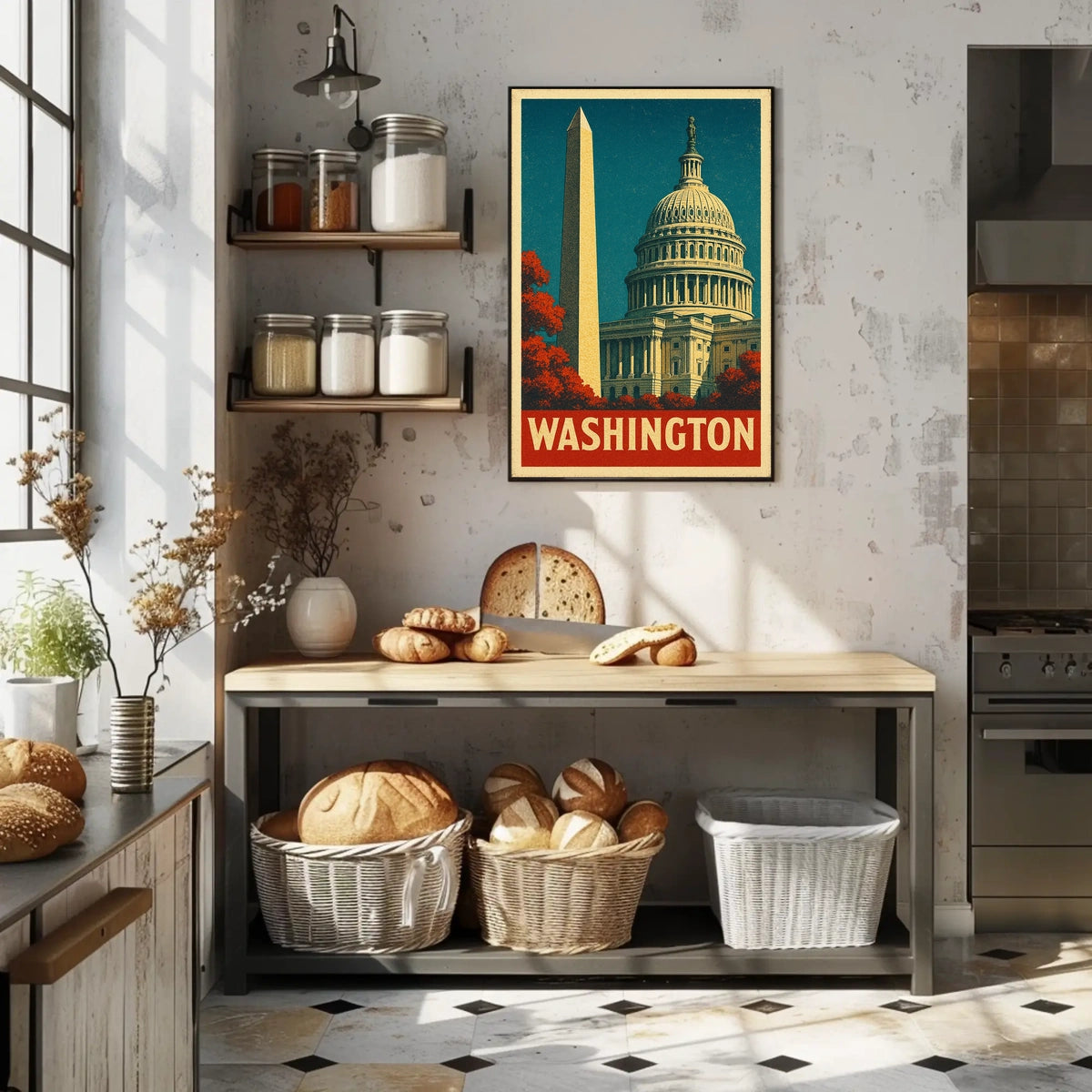 Washington Landmarks Poster