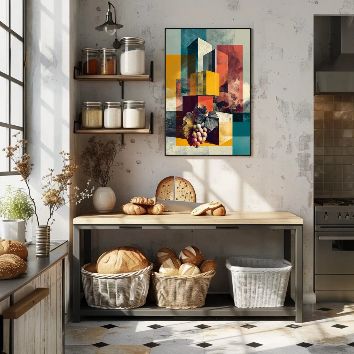 Abstract Geometric Landscape Abstract Poster