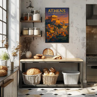 Athens Historical Landmarks Motivational or Quote Poster