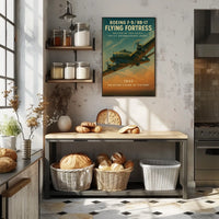 Boeing F-9 Flying Fortress Vintage Aviation Poster