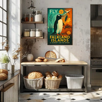 Fly to Falkland Islands Adventure Travel Poster PosterGoat