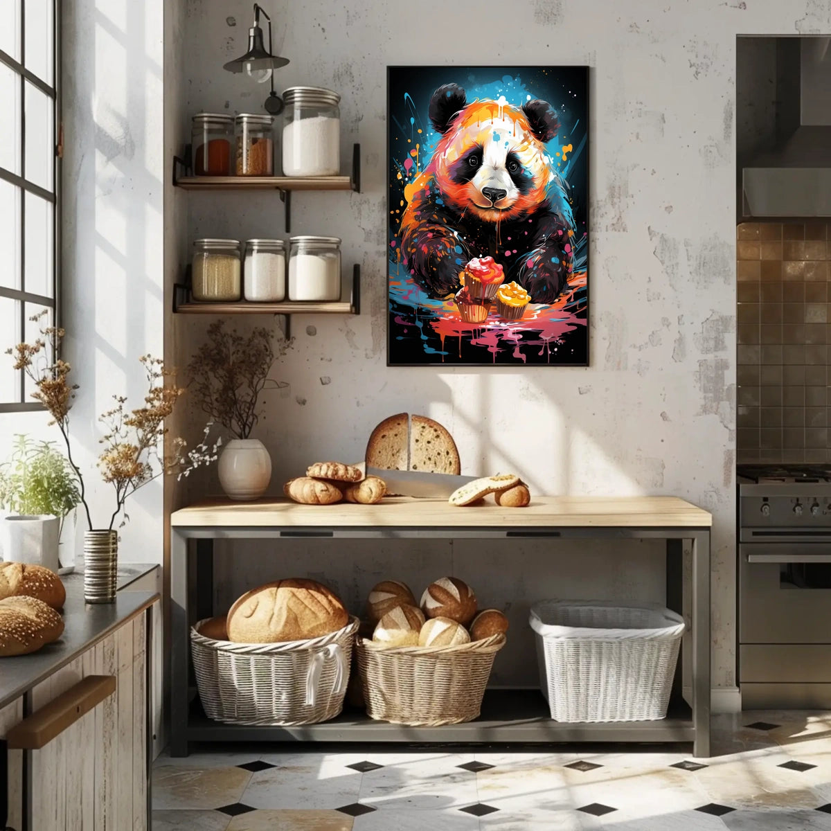 Colorful Panda Delight Poster