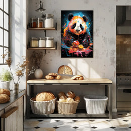 Colorful Panda Delight Poster