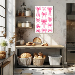 Pink Bow Collection Poster Wall Art Print