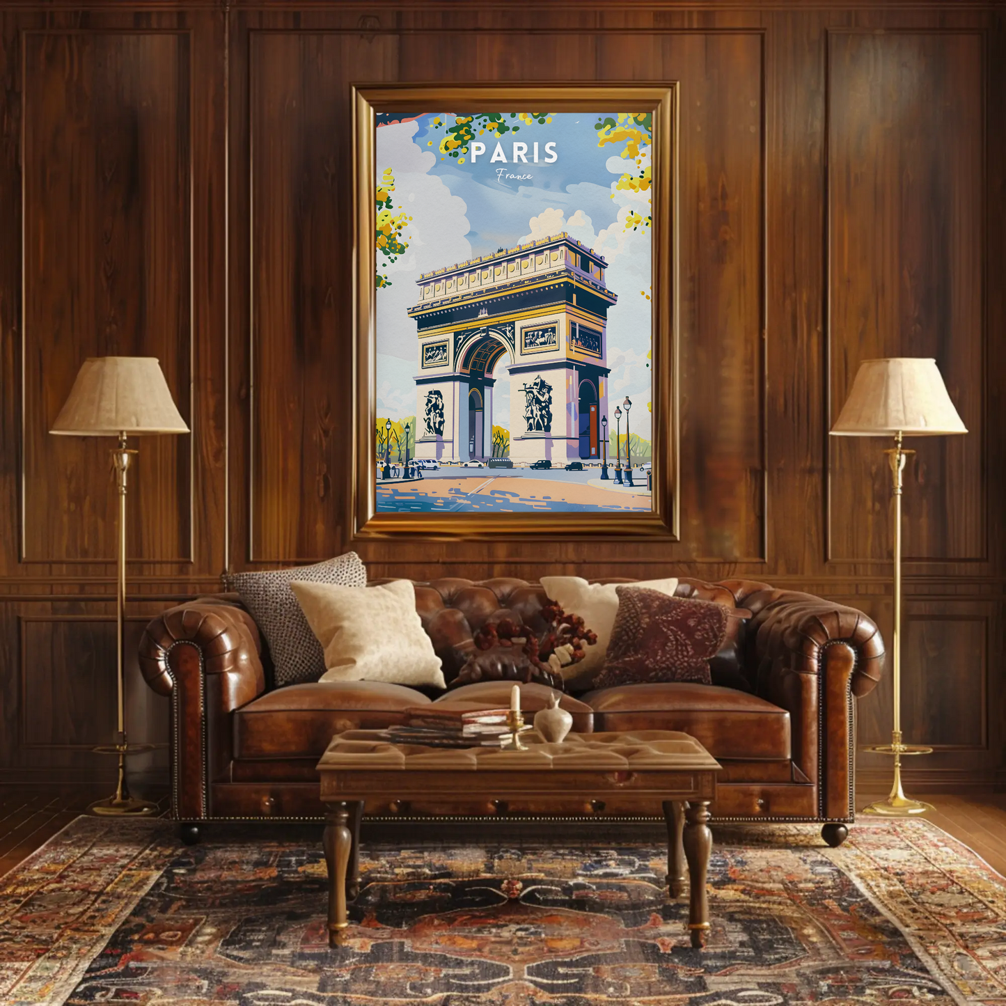 Paris Arc De Triomphe Travel Poster
