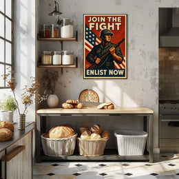 World War II Patriotic Military Recruitment Poster PosterGoat