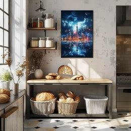 Reflections Of A Modern Skyline Modern Poster