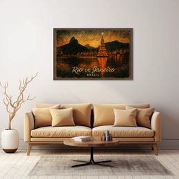 Rio de Janeiro Christmas Scene Poster