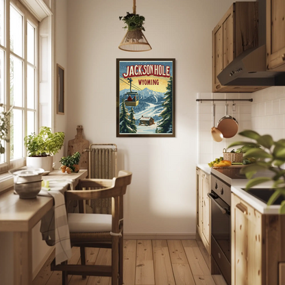 Jackson Hole Wyoming Vintage Poster
