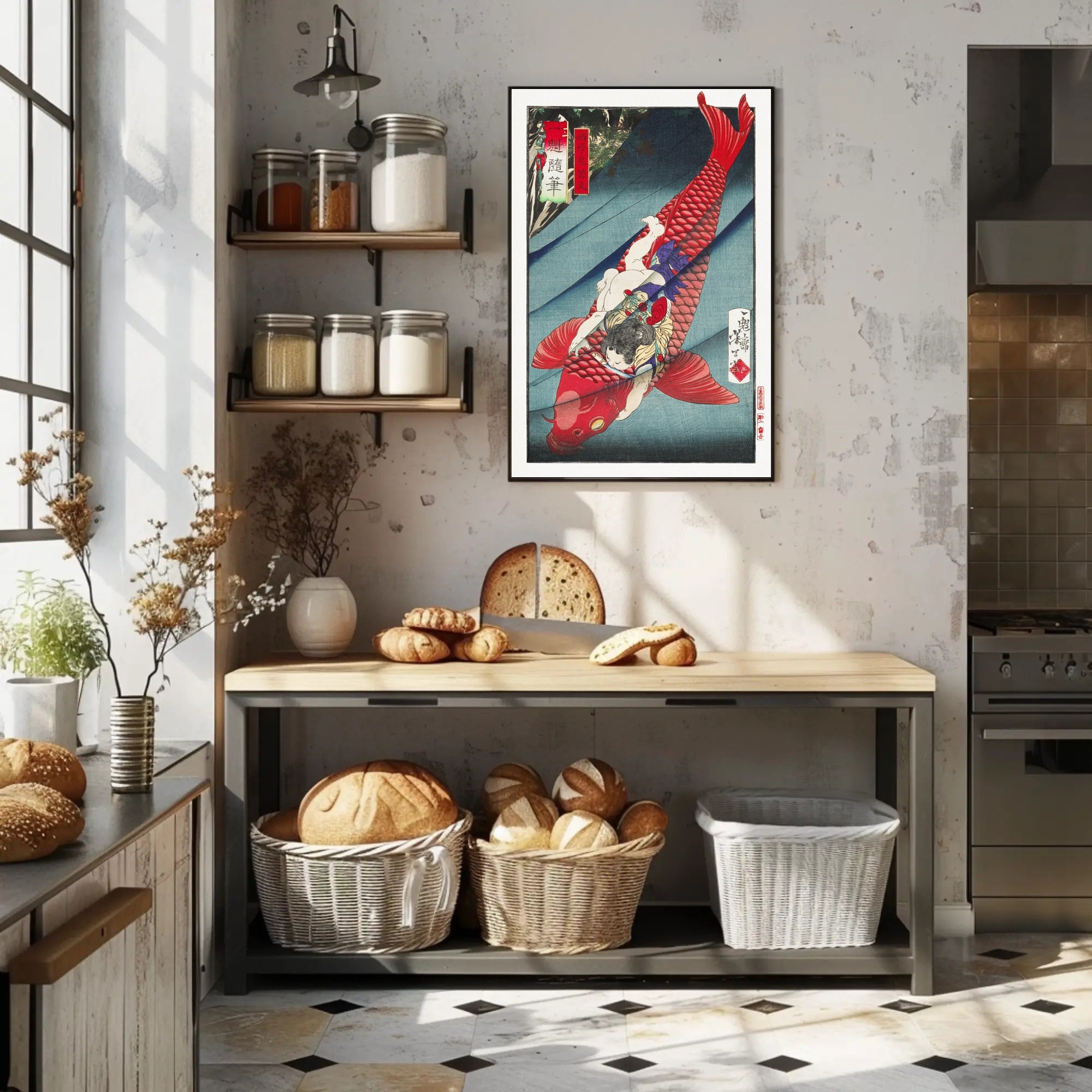 Vibrant Koi Ride Poster