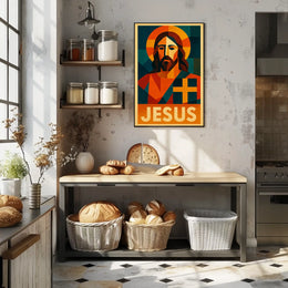 Jesus Iconic Representation Poster