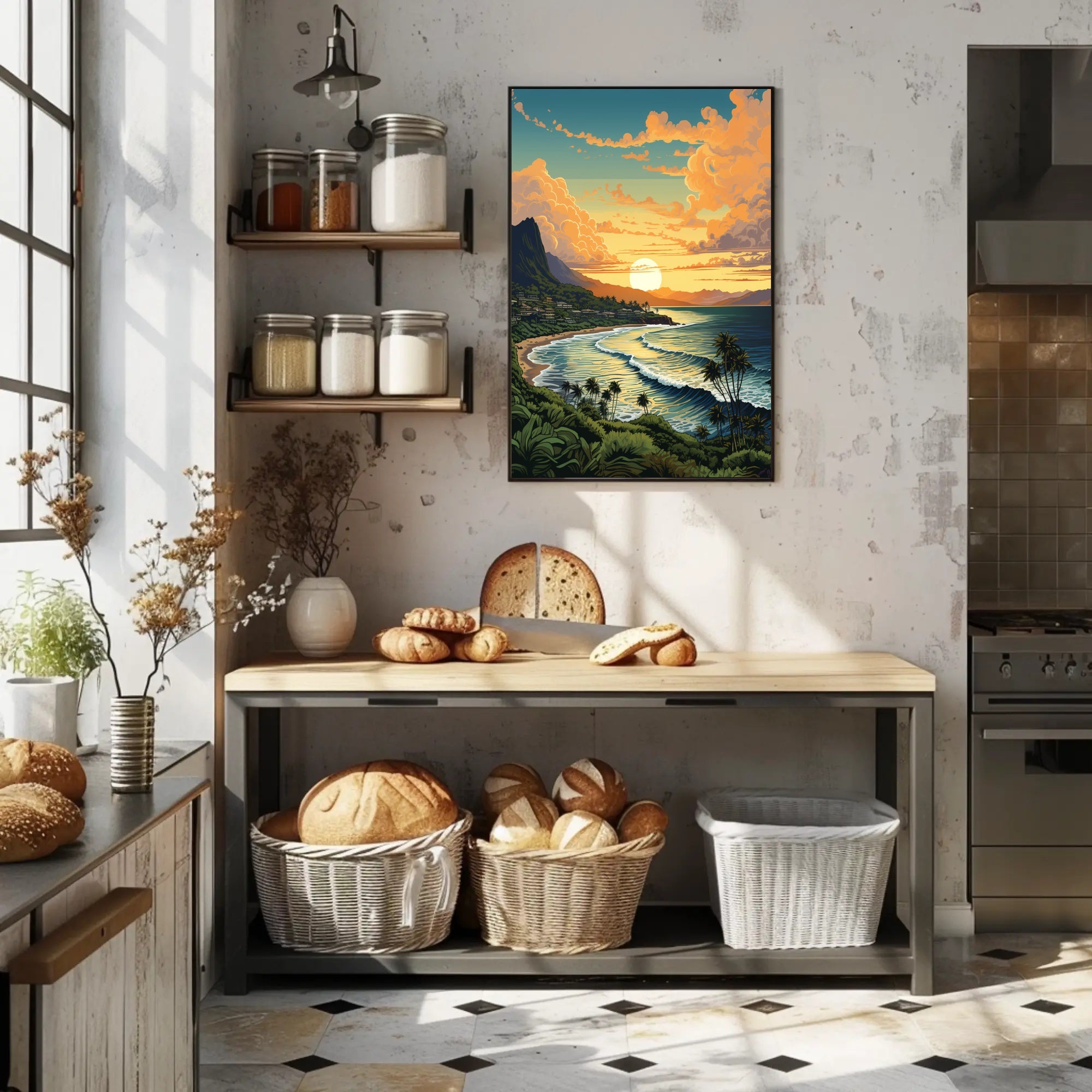 Tropical Sunset Serenity Poster