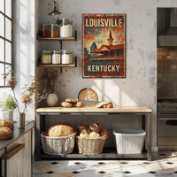 Louisville, Kentucky Vintage Charm Poster