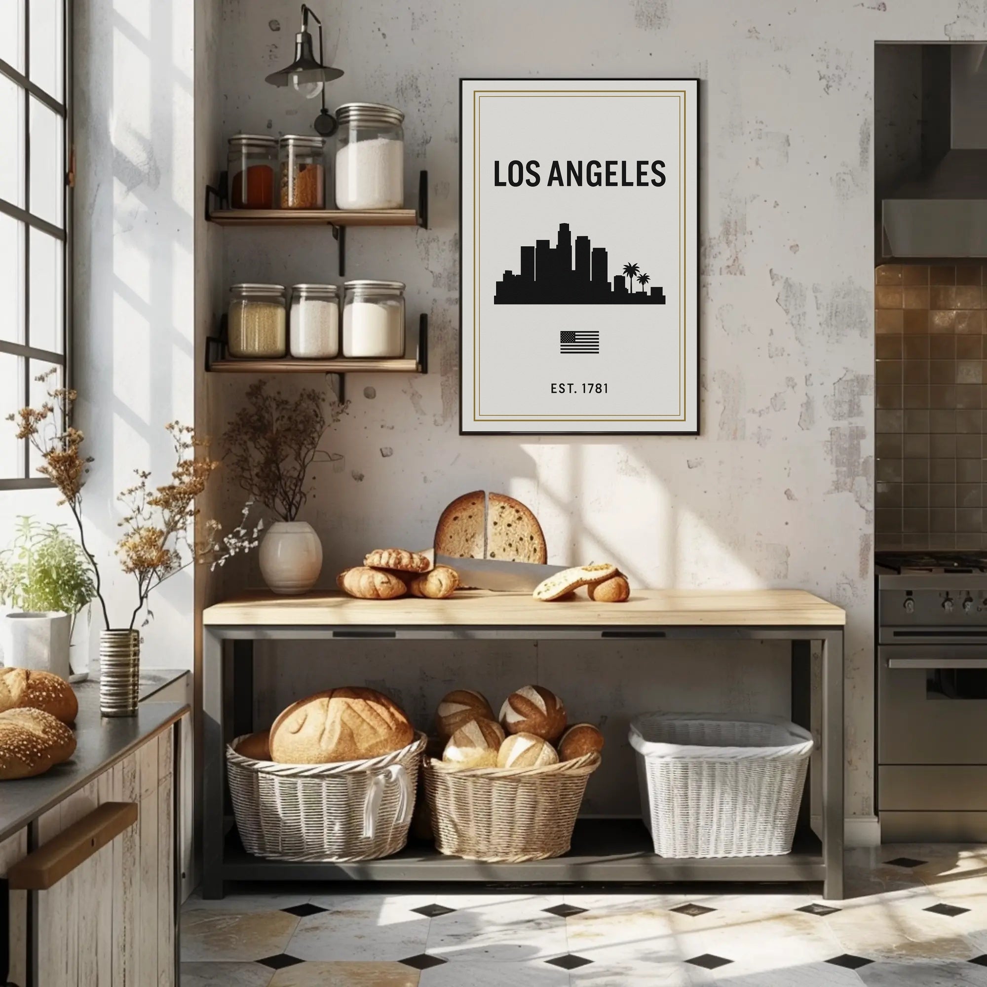 Los Angeles Skyline Poster PosterGoat