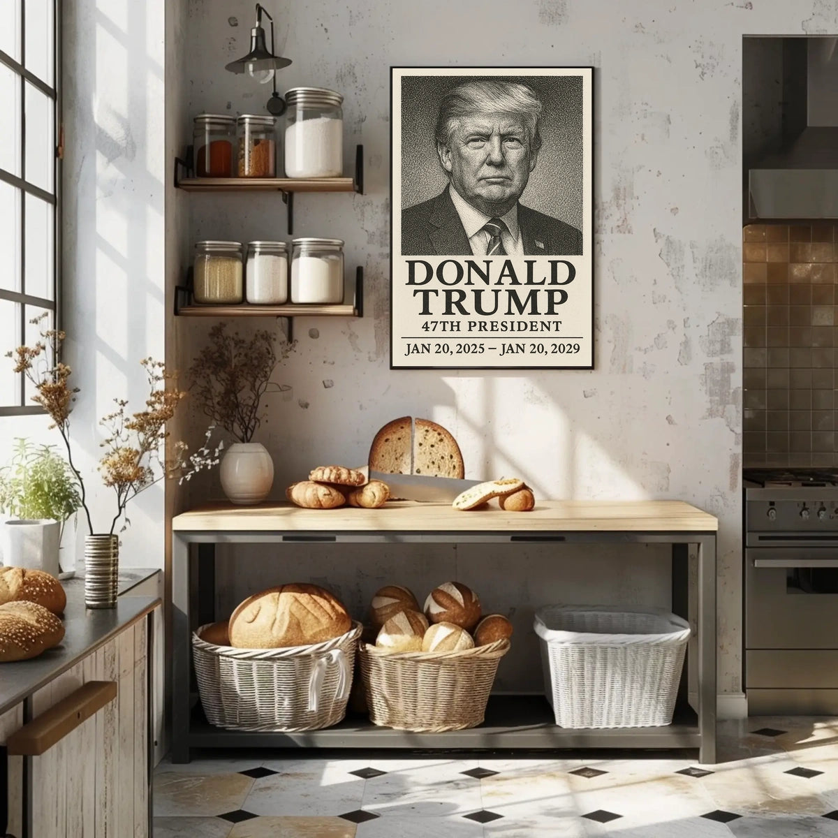 Trump 47th President Scenic Patriotic Decor Poster