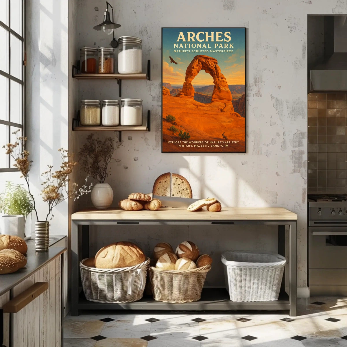 Arches National Park Scenic Vintage Travel Poster