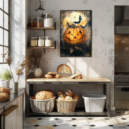 Halloween Jack-O'-Lantern Art Print Poster