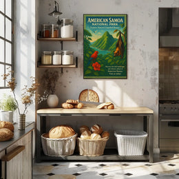 American Samoa National Park Vintage Poster Art