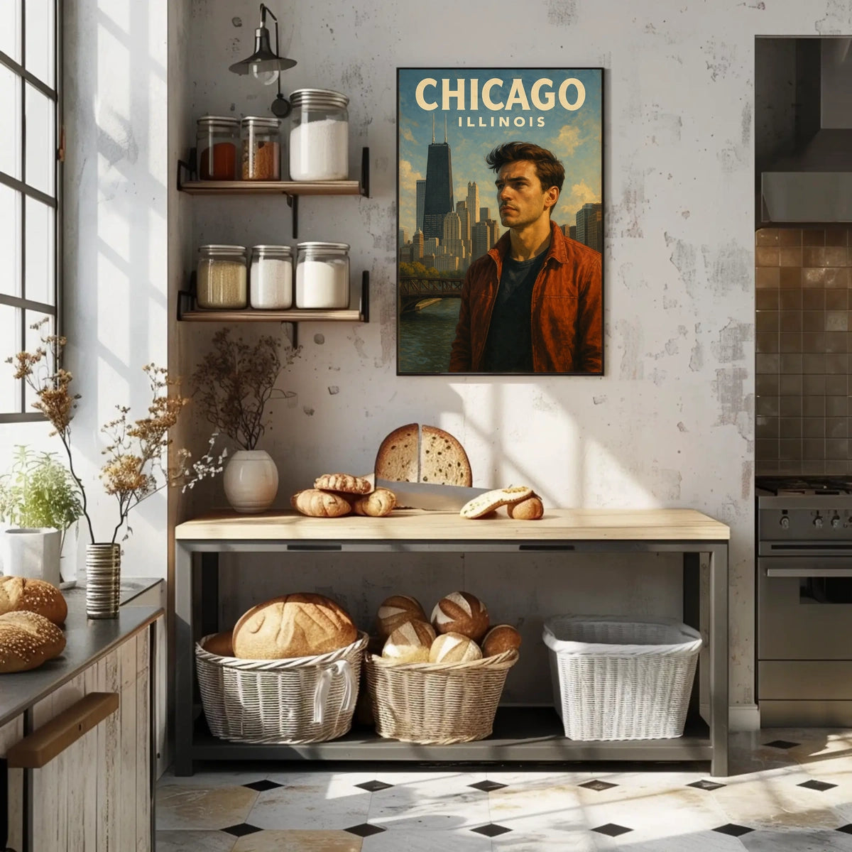 Chicago Skyline Portrait Poster