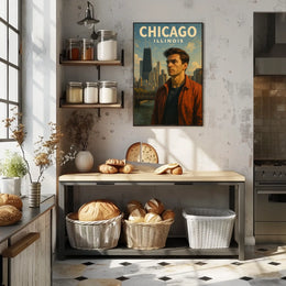 Chicago Skyline Portrait Poster