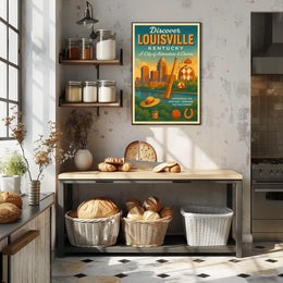 Discover Louisville Adventure & Charm Travel Poster