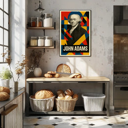 John Adams 2nd President of the United States Abstract Pop Poster