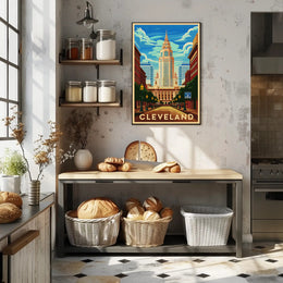 Iconic Cleveland Skyline Poster