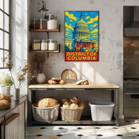 District of Columbia Capitol Art Poster