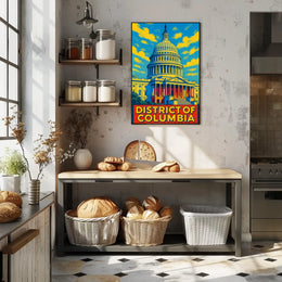 District of Columbia Capitol Art Poster