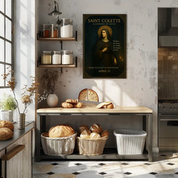 Saint Colette Poster Vintage Religious Wall Art