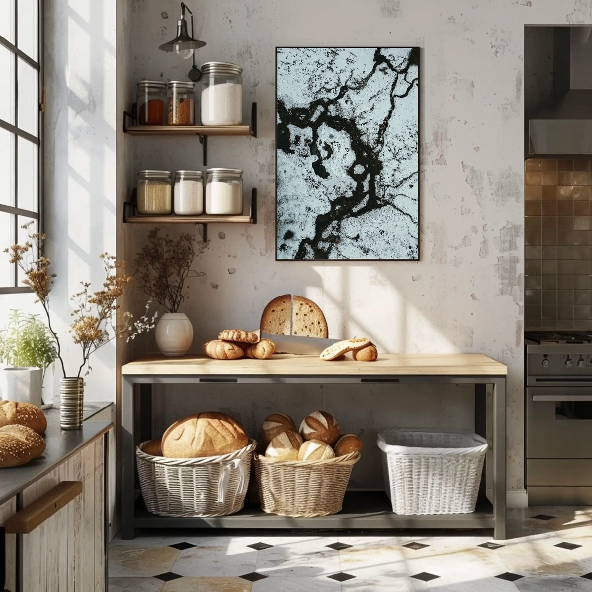 Abstract Winter Landscape Poster