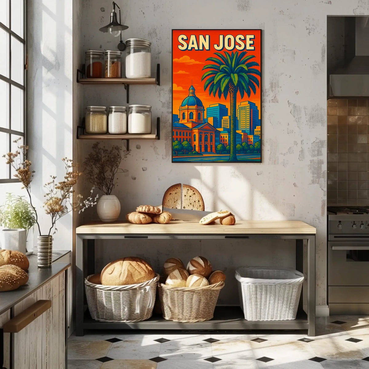 San Jose Cityscape Poster