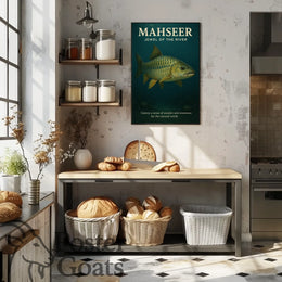 MAHSEER Fish Photorealistic Animal Poster