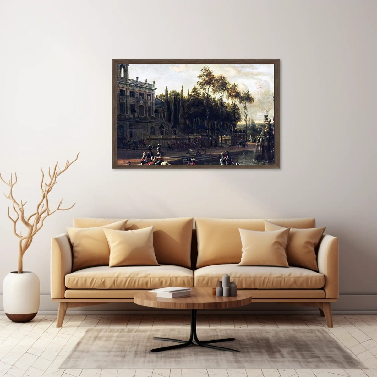 Elegant 18th-Century Garden Scene Cultural Heritage Poster
