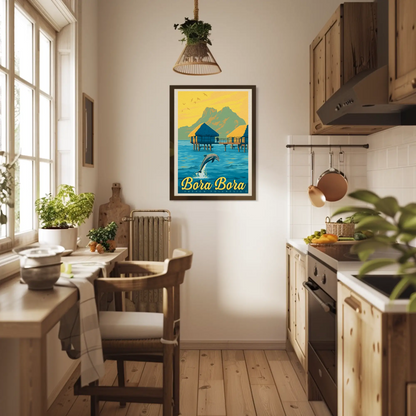 Vintage Poster Bora Bora French Polynesia