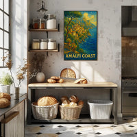 Amalfi Coast Scenic Beauty Poster Wall Art For Living Room