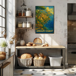 Amalfi Coast Scenic Beauty Poster Wall Art For Living Room