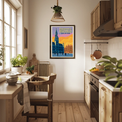 Vintage Poster Brussels Belgium