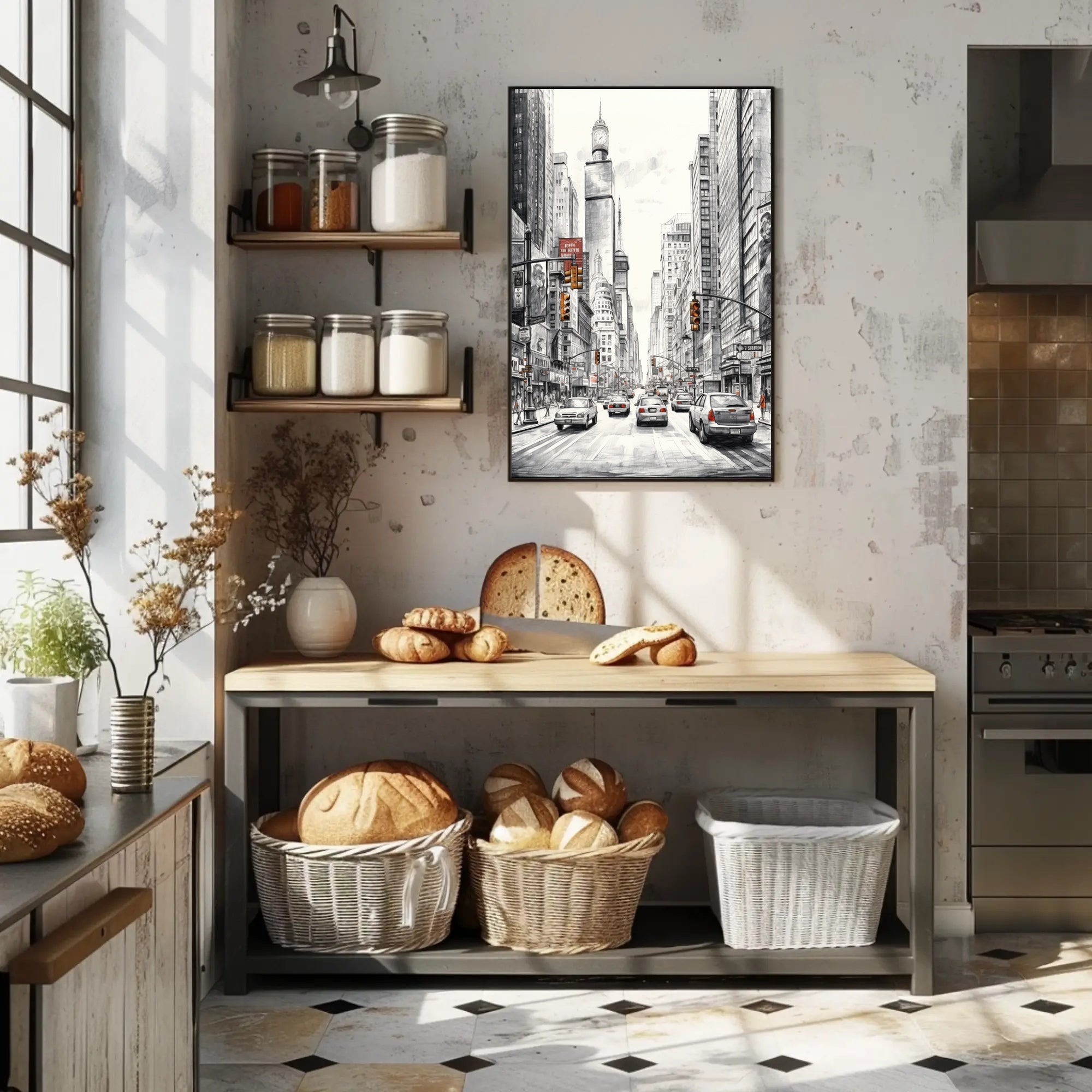 Urban Streetscape Poster