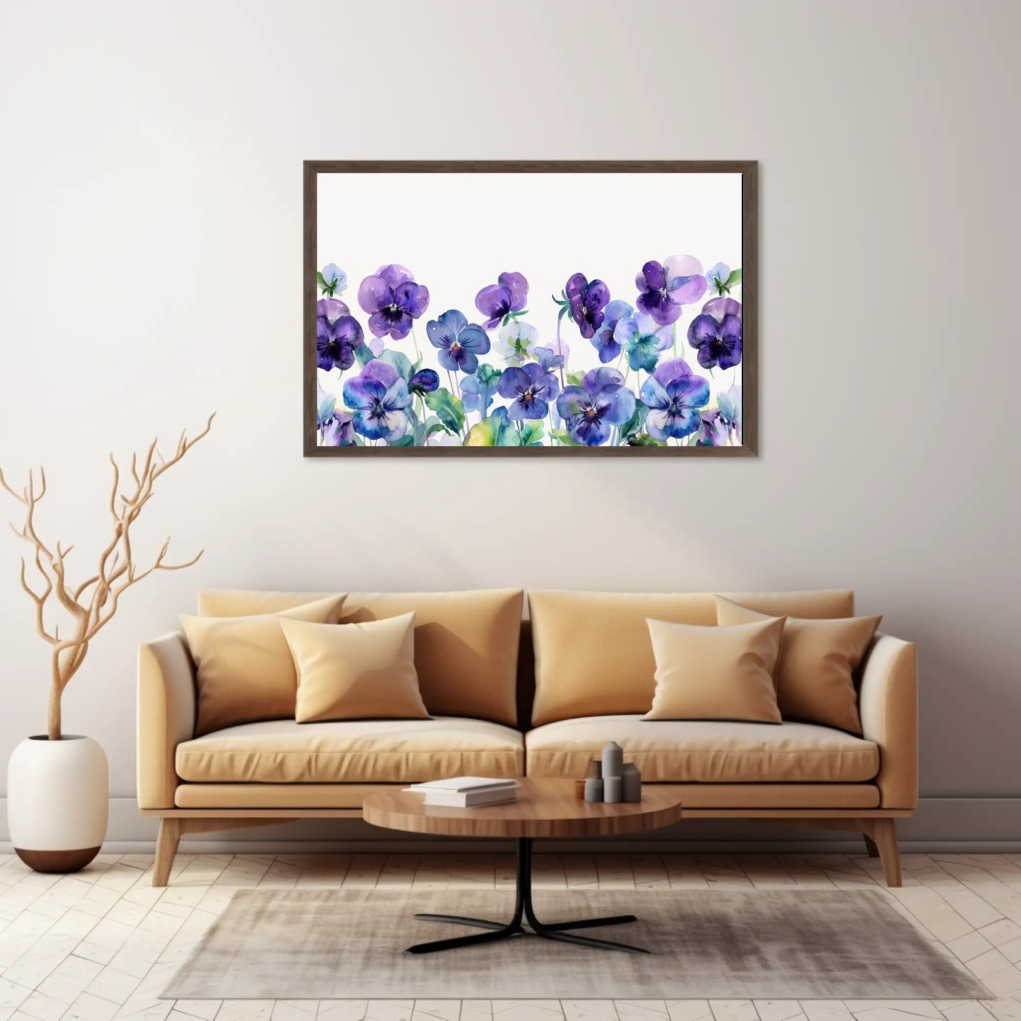 Purple Blooms Watercolor Poster