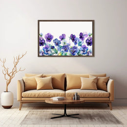 Purple Blooms Watercolor Poster
