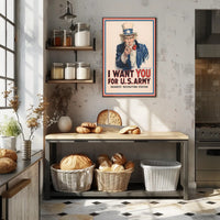 Uncle Sam Military Recruitment Call to Action Poster