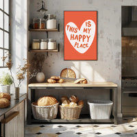 Heart-Shaped Happy Place Motivational or Quote Poster PosterGoat
