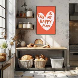 Heart-Shaped Happy Place Motivational or Quote Poster PosterGoat