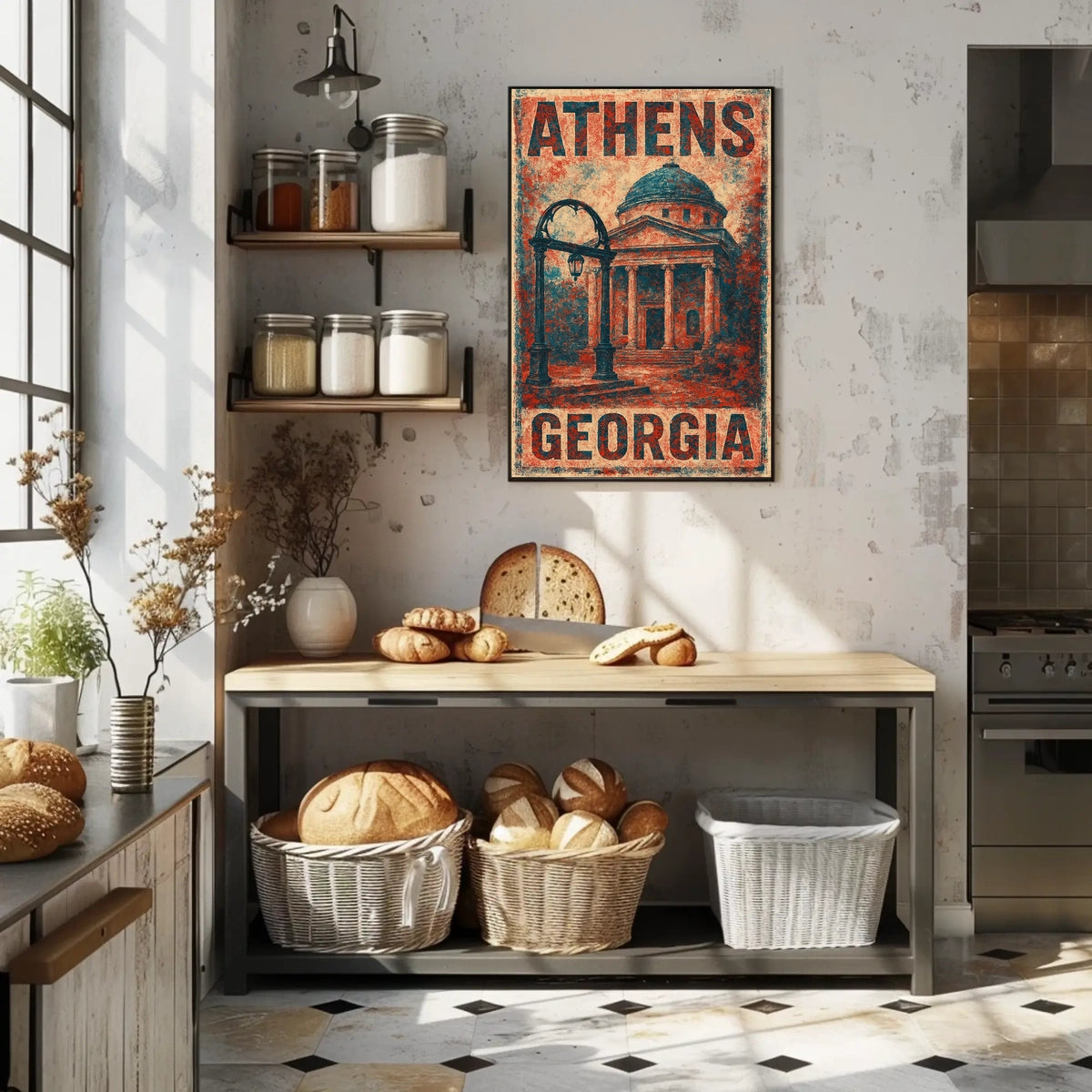 Athens, Georgia Architectural Tribute Poster