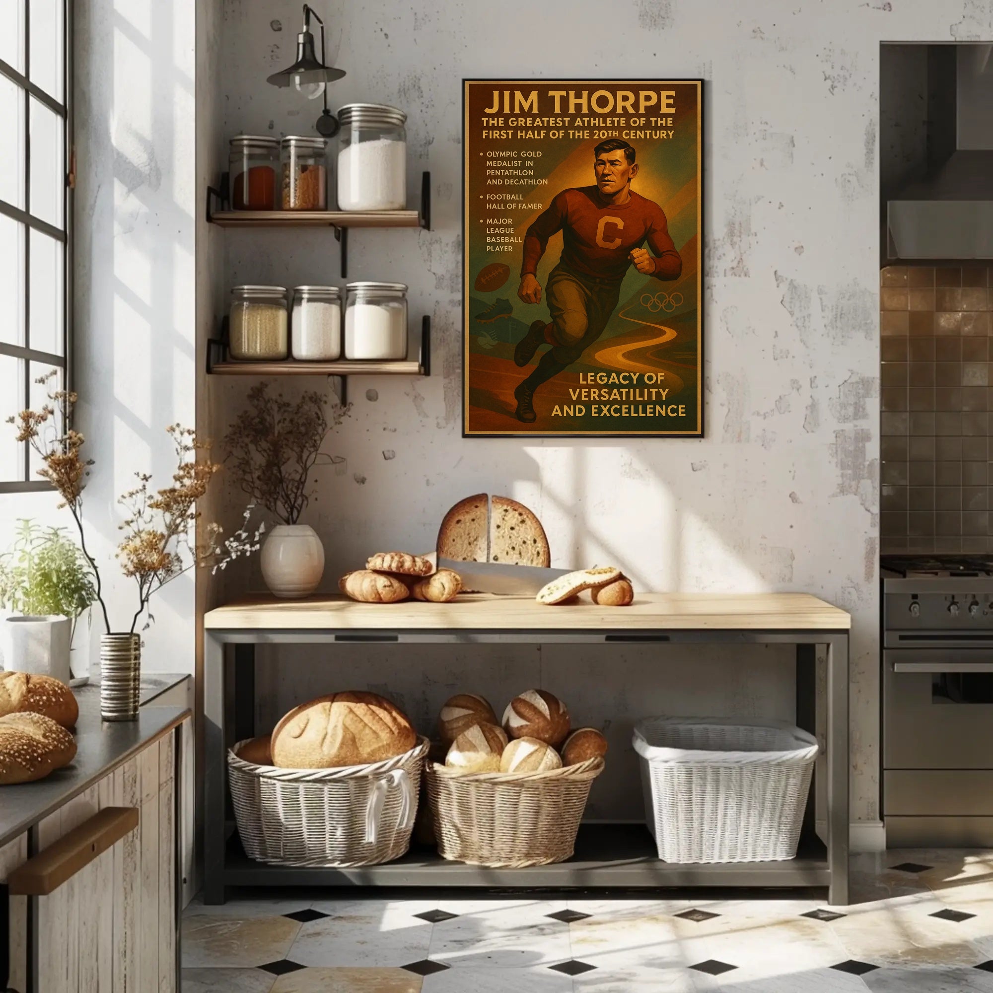 Celebrating Jim Thorpe's Athletic Legacy Poster